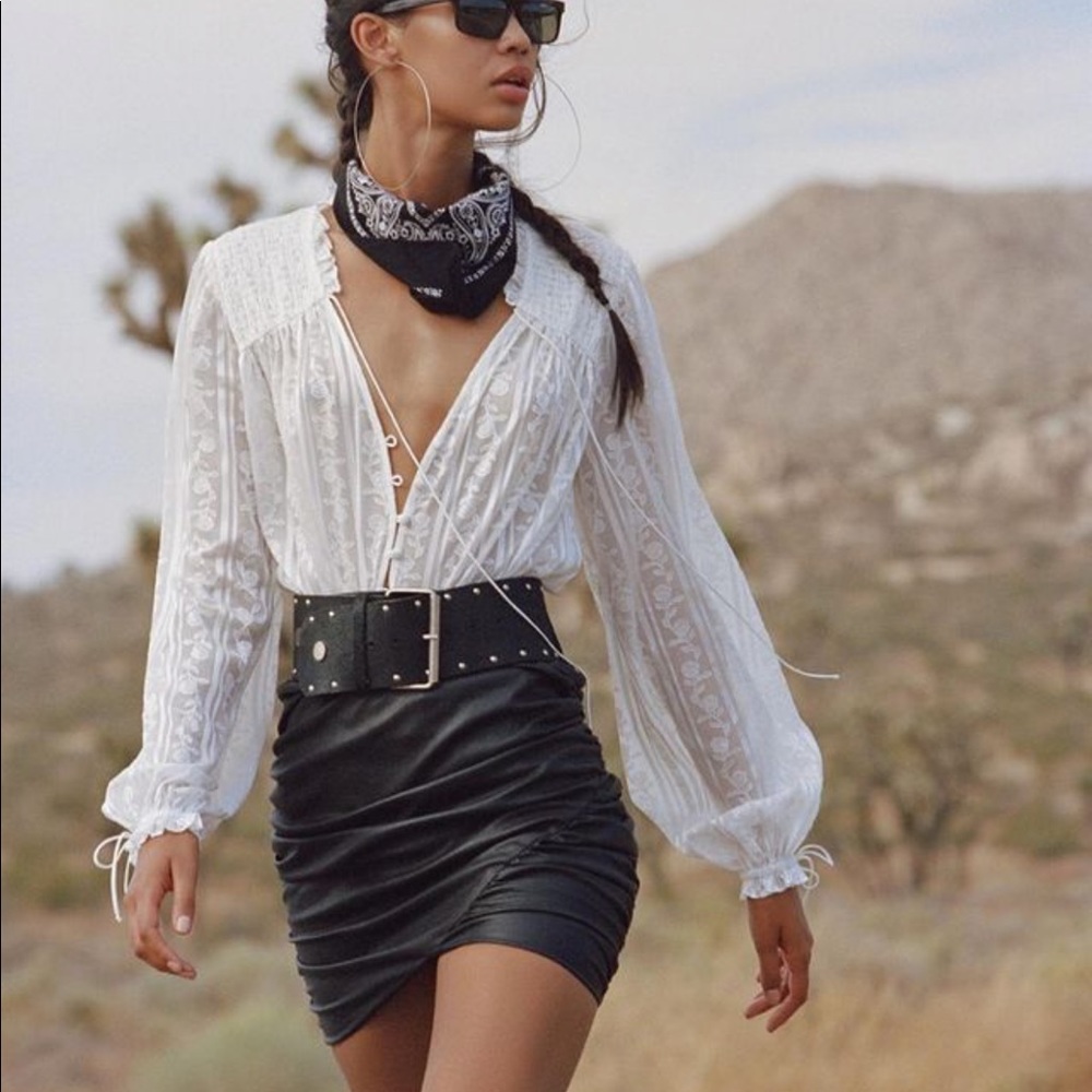 FOR LOVE & LEMONS Leather skirt 🖤